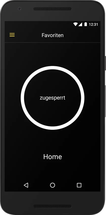 Deutsche Nuki App auf Android – Bildschirmbeispiel 1