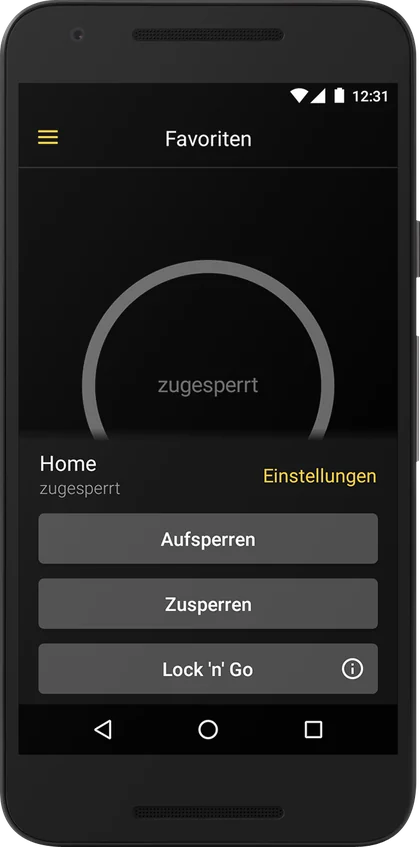 Deutsche Nuki App auf Android – Bildschirmbeispiel 2